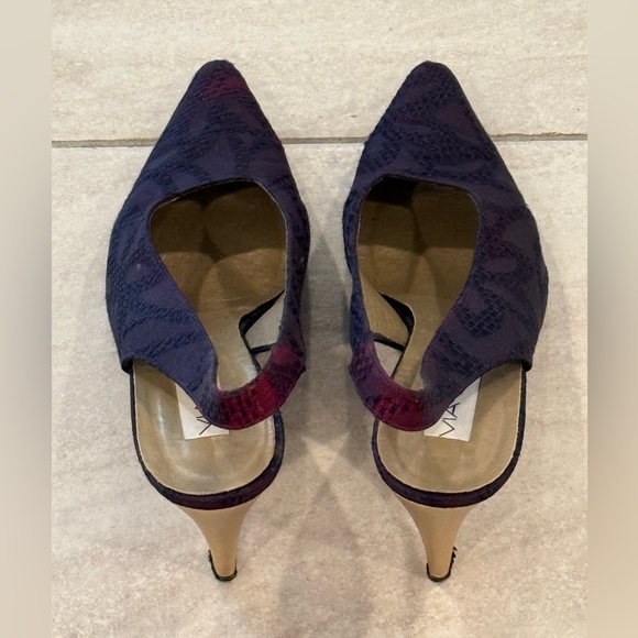 Via Spiga Slingback Heels deep plum/purple size 8.5 - Picture 12 of 13